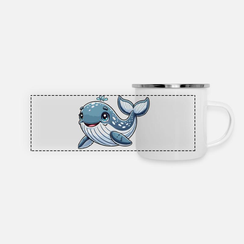 Whale child - Panoramic Camper Mug - white