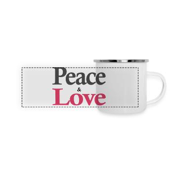 Peace and Love - Panoramic Camper Mug - white - Front
