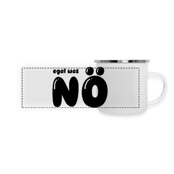 leider nein - Panorama Emaille-Tasse - Weiß - Vorne