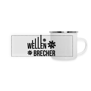 Brise-lames Corona Virus - Mug panoramique émaillé - blanc - Devant