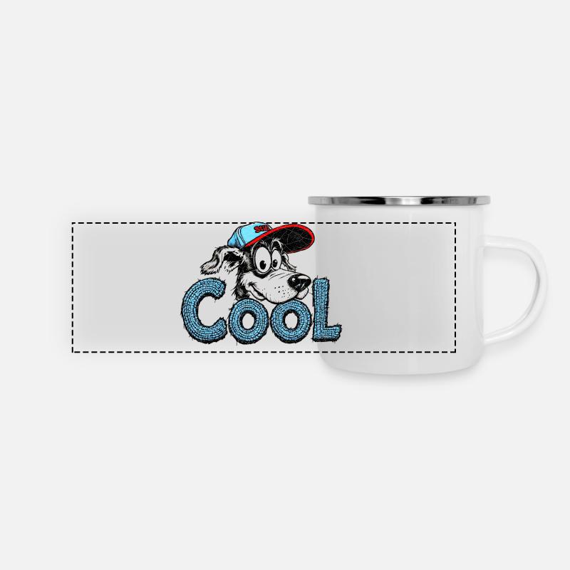 Still Cool Dog Graphic - Panoramic Camper Mug - white