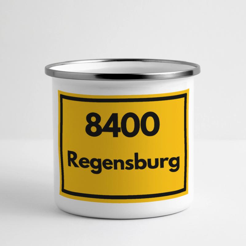 OLD POSTCODE ZIP CODE RETRO 8400 REGENSBURG Panoramic Camper Mug