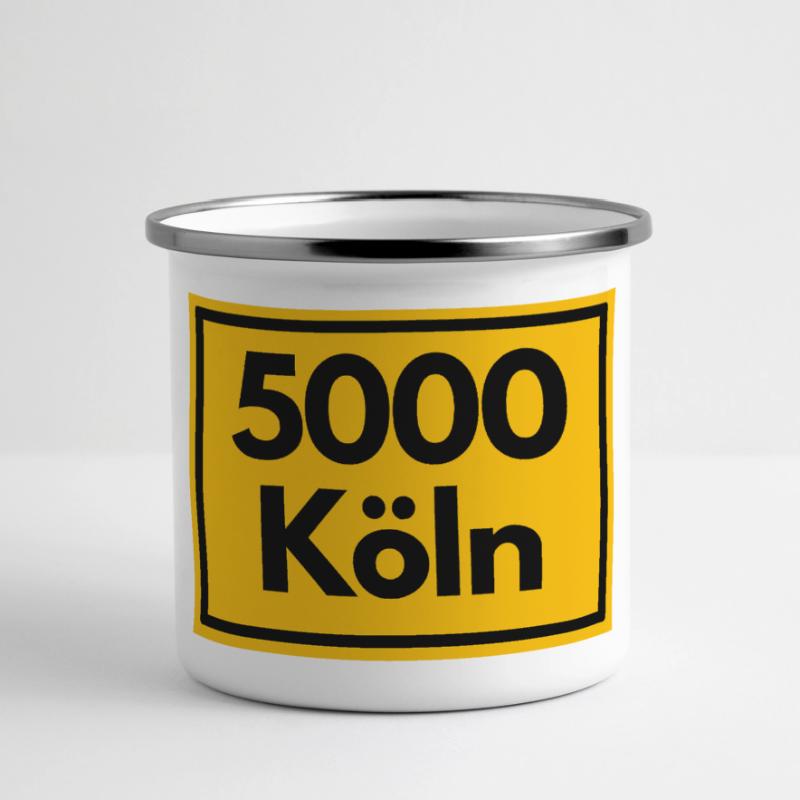OLD POSTCODE POSTCODE RETRO 5000 COLOGNE - CATHEDRAL CITY Panoramic Camper Mug