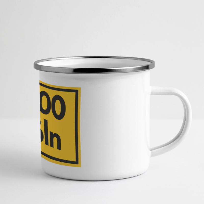 OLD POSTCODE POSTCODE RETRO 5000 COLOGNE - CATHEDRAL CITY Panoramic Camper Mug