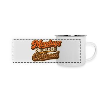 Monday Should Be Optional Lustiger Montag - Panoramic Camper Mug - white - Front