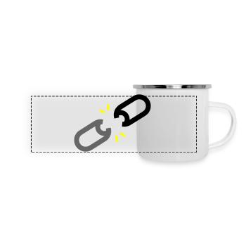 Liberté de la chaîne brisée - Mug panoramique émaillé - blanc - Devant