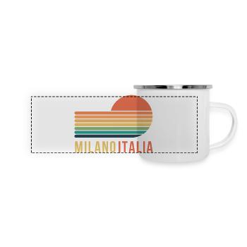 Milan, Italy - Panoramic Camper Mug - white - Front