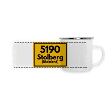 OLD POSTCODE ZIP CODE 5190 STOLBERG (RHINELAND) - Panoramic Camper Mug - white - Front