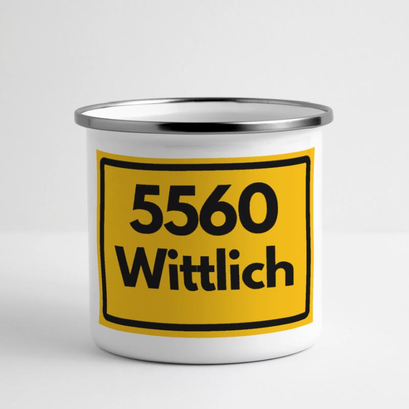 OLD POSTCODE POSTCODE RETRO 5560 WITTLICH Panoramic Camper Mug