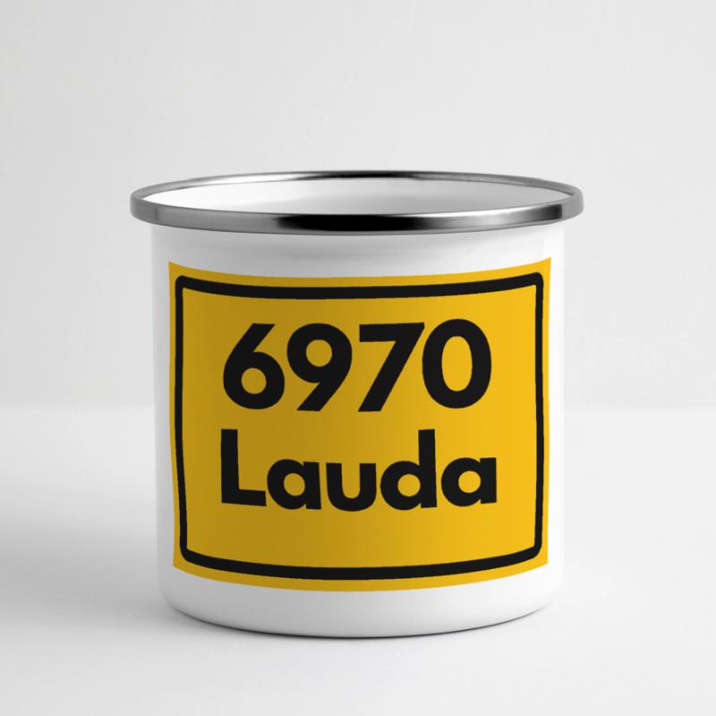 OLD POSTCODE ZIP CODE RETRO 6970 LAUDA HEIMATSTOLZ Panoramic Camper Mug