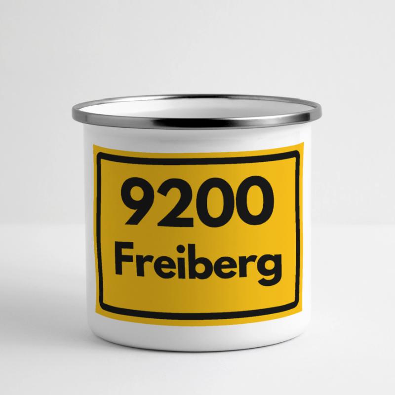 OLD POSTCODE 9200 SAXONY FREIBERG POSTAL CODE Panoramic Camper Mug