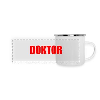 Doktor - Panorama Emaille-Tasse - Weiß - Vorne