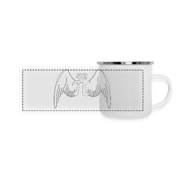 PI42 - Mug panoramique émaillé - blanc - Devant