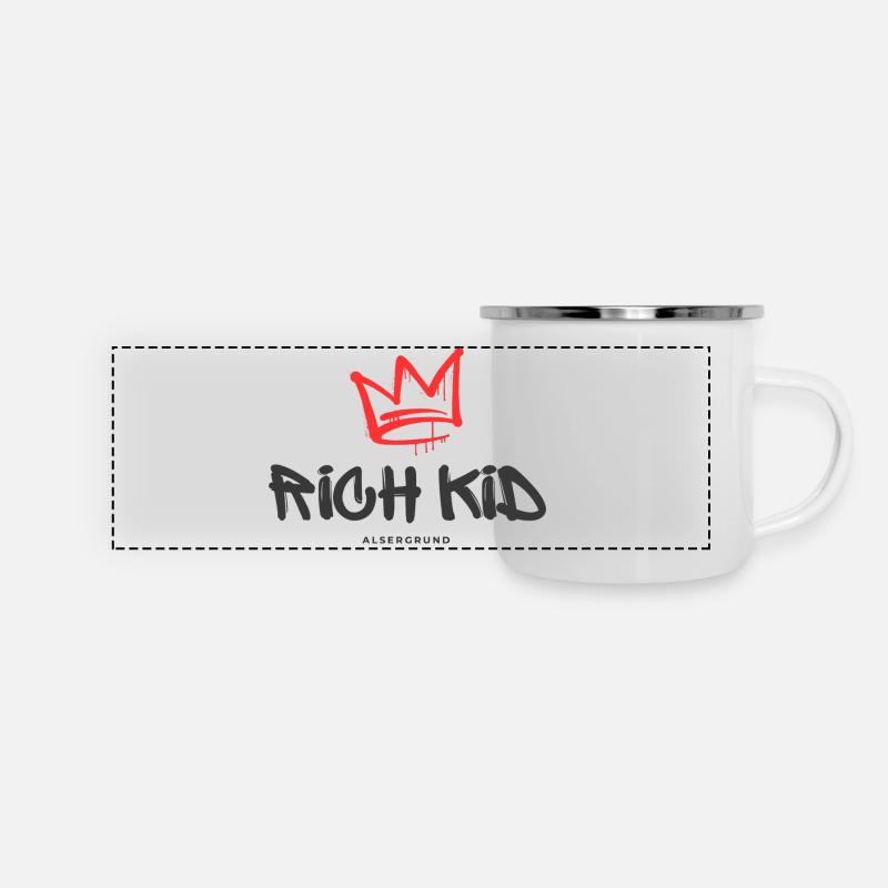 Rich Kid Alsergrund - Mug panoramique émaillé - blanc