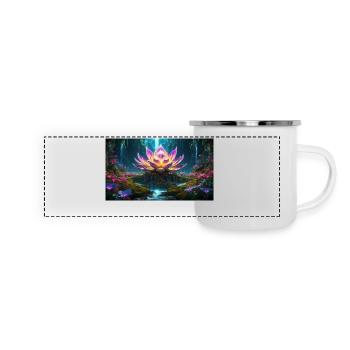 Lotus Blossom - Panoramic Camper Mug - white - Front