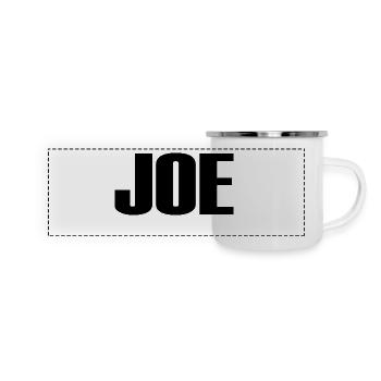 JOE - Panorama Emaille-Tasse - Weiß - Vorne