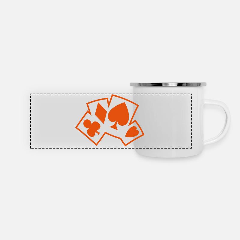 Color Card Poker - Panoramic Camper Mug - white