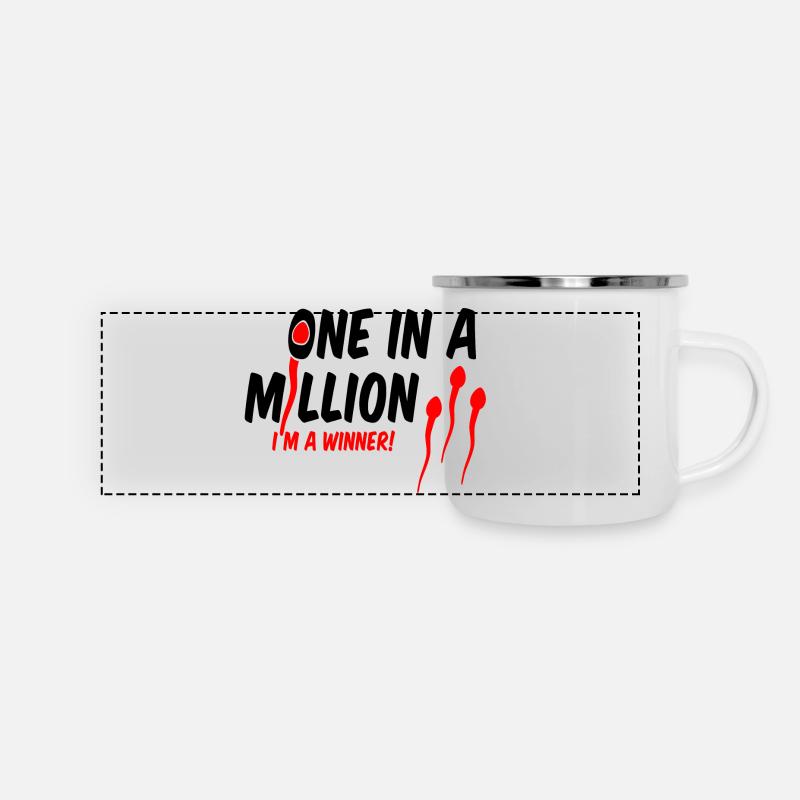 1 sur un million - Mug panoramique émaillé - blanc
