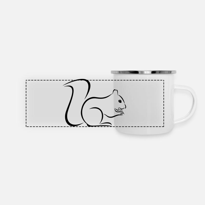 squirrel - Panoramic Camper Mug - white