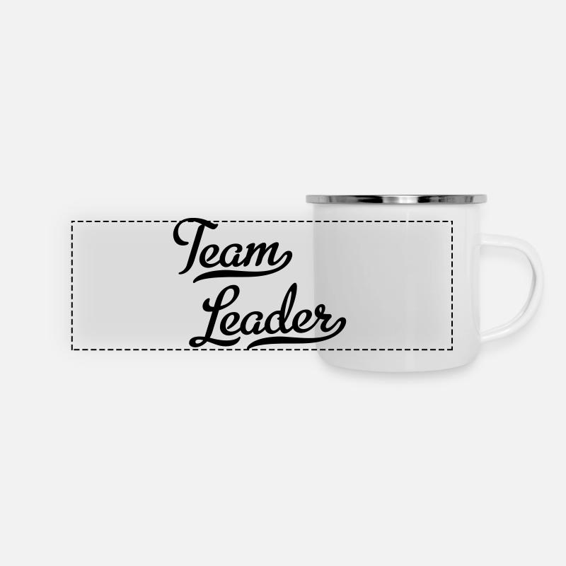 Teamleiter - Panorama Emaille-Tasse - Weiß
