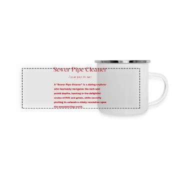 nettoyeur d’égout égout travailleur de l’égout - Mug panoramique émaillé - blanc - Devant