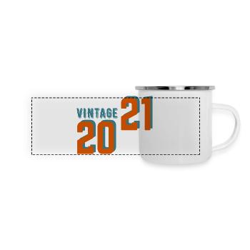 Vintage rétro 2021 - Mug panoramique émaillé - blanc - Devant