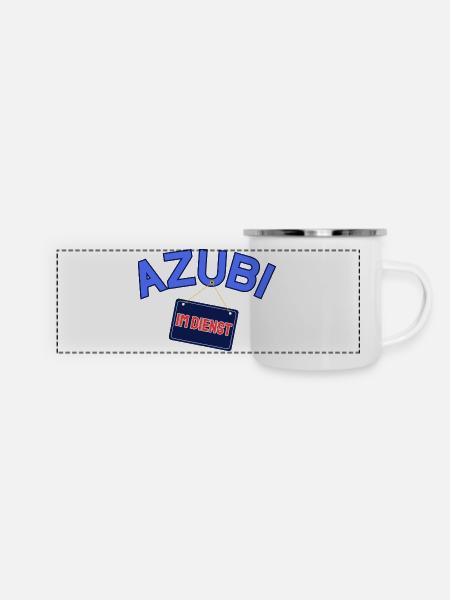 AZUBI - Panorama Emaille-Tasse - Weiß
