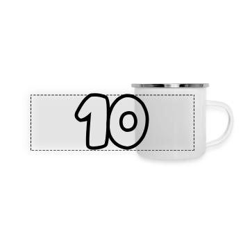 10 - Panorama Emaille-Tasse - Weiß - Vorne