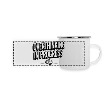 Überdenken im Gange - Panorama Emaille-Tasse - Weiß - Vorne