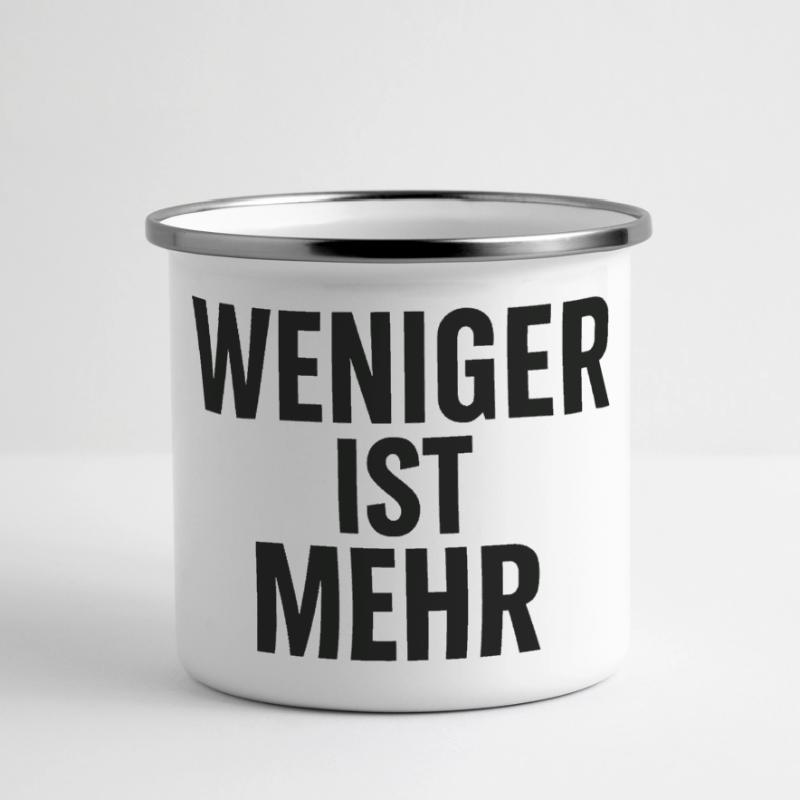 Moins c’est plus de conception typographique Mug panoramique émaillé