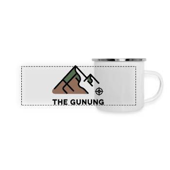 Mountain Peak Abenteuer - Panorama Emaille-Tasse - Weiß - Vorne