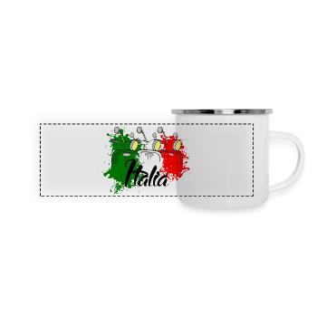 Scooter Italia - Panorama Emaille-Tasse - Weiß - Vorne