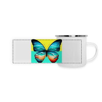 butterfly - Panoramic Camper Mug - white - Front