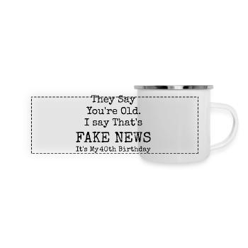 40th Birthday | 40 Years Old Birthday - Panoramic Camper Mug - white - Front
