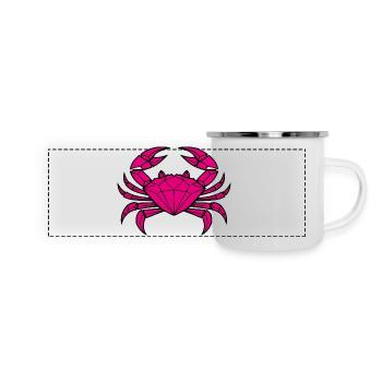 Cancer – Protection et force - Mug panoramique émaillé - blanc - Devant