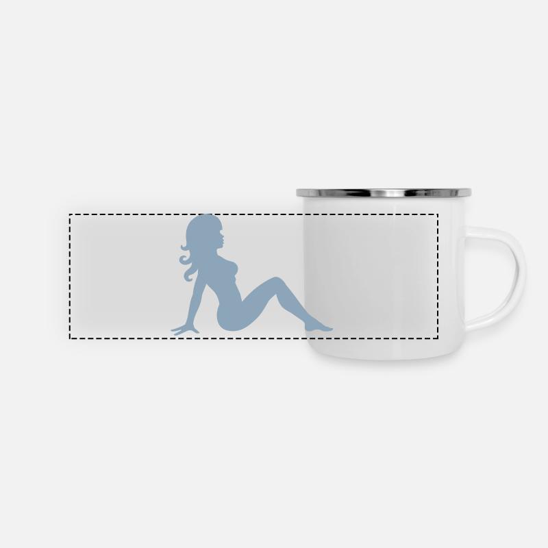 sympa fille - Mug panoramique émaillé - blanc