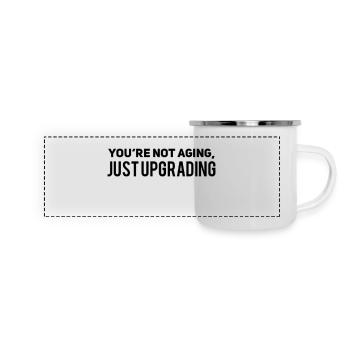 I am not aging just upgrading - Panoramic Camper Mug - white - Front