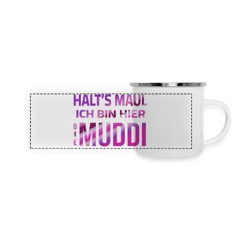 Shut up - I'm the Muddi here - Panoramic Camper Mug - white - Front