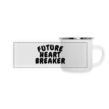 Future Heart Breaker Baby Kids Shirt mignonne et drôle - Mug panoramique émaillé - blanc - Devant