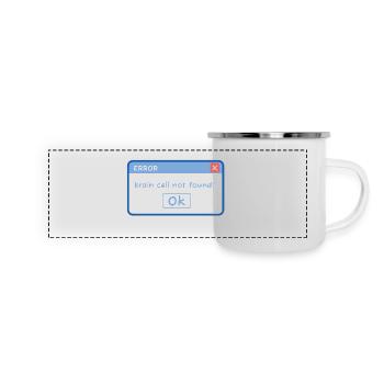 funny E-mail design, meme, idiot, computer humor - Panorama Emaille-Tasse - Weiß - Vorne
