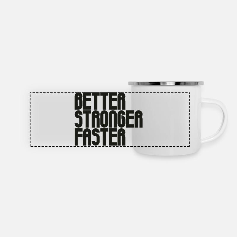 Better, Stronger, Faster - Panoramic Camper Mug - white