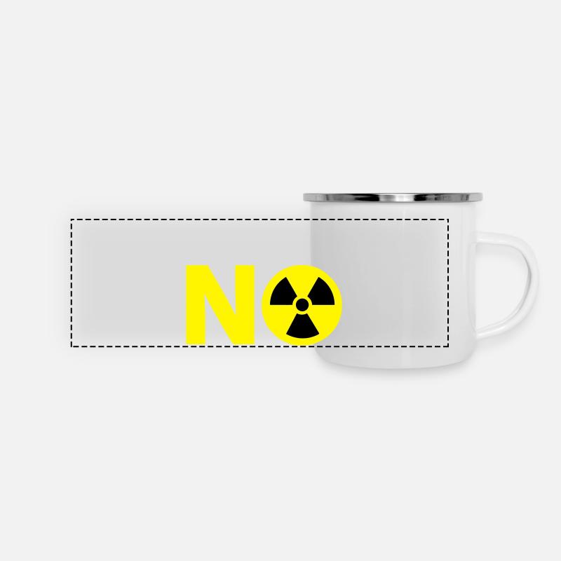 Centrali nucleari No grazie - Tazza smaltata con vista - bianco
