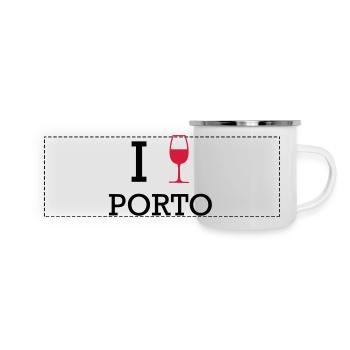 I Love Porto - Panoramic Camper Mug - white - Front