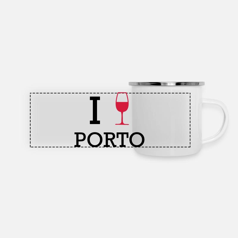 I Love Porto - Panoramic Camper Mug - white