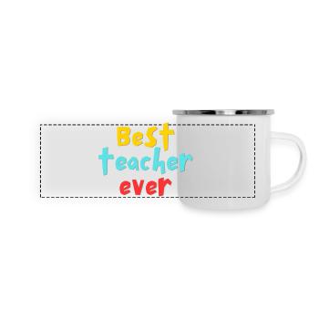 Meilleur professeur de tous les temps - Mug panoramique émaillé - blanc - Devant