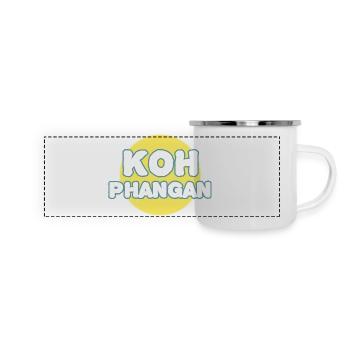 Vollmond K8h Pha-ngan K8h Phangan - Panorama Emaille-Tasse - Weiß - Vorne