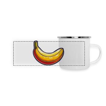 Curved Banana - Panoramic Camper Mug - white - Front