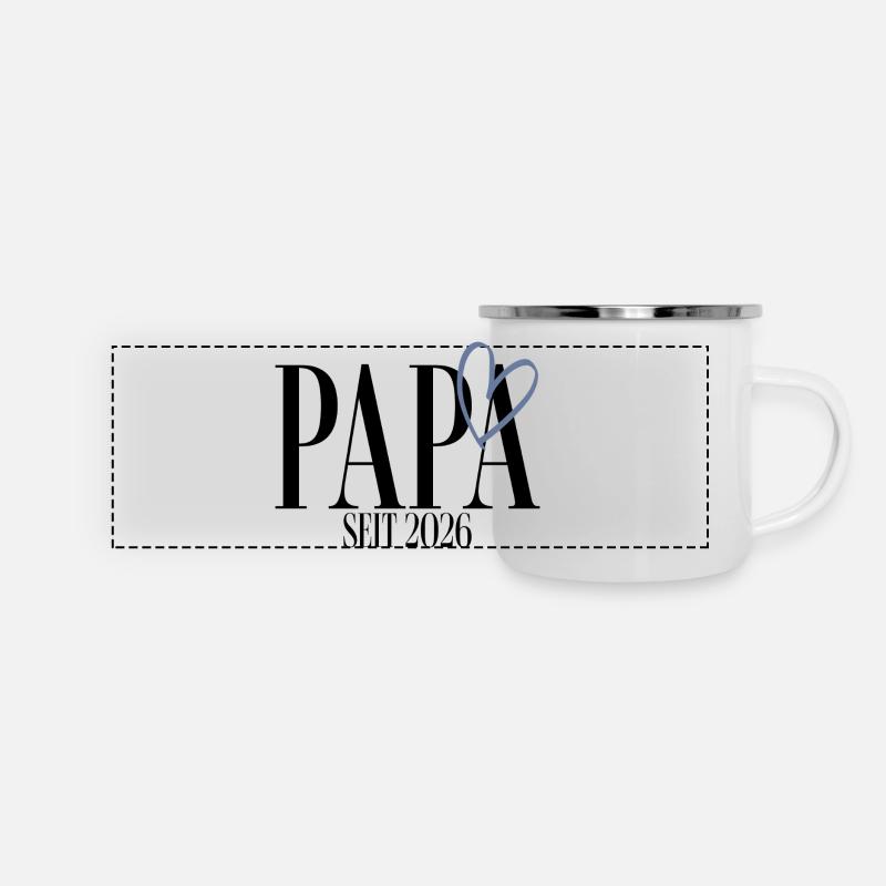 Papa since 2026 - Panoramic Camper Mug - white
