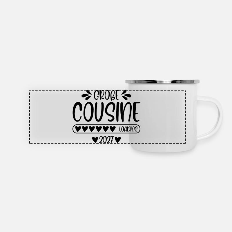Big Cousin 2027 chargement - Mug panoramique émaillé - blanc