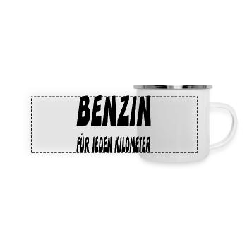 Benzin - Panorama Emaille-Tasse - Weiß - Vorne
